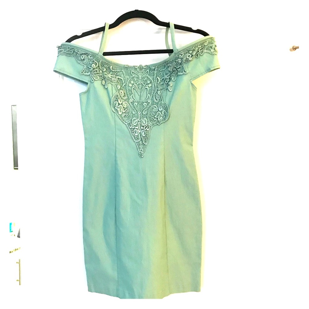 Mint Off-the-shoulder Dress from Boutique